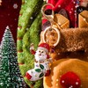 2Pcs Santa Keychain Pendant Cute Stylish Fahionable Decorative Hanging OrnamentsRed
