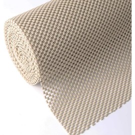 Shelf Cabinet Liner Non-Adhesive 12 in X 20 Ft, Strong Grip Non Slip Shelving Liner for Kitchen Cabinets, Easy Install Storage, Drawers, Shelves Kitchenware Tableware Light Gray Liners - Color: beige, Size: 12 IN X 20 FT