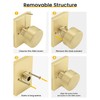 Goldenwarm Gold Dummy Door Knob, Zinc-Alloy Brushed Gold Heavy Duty