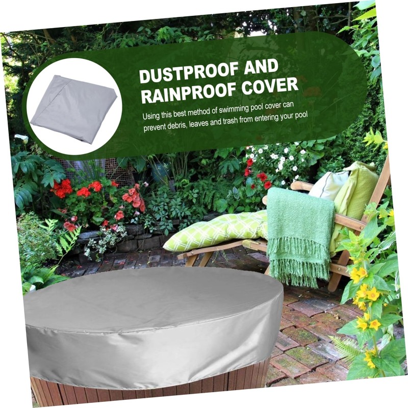 Outanaya 1Pc Round Hot Tub Cover Outdoor Bathtub Protector Durable