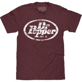 Dr Pepper Distressed Oval Logo | Big & Tall - 3XLB Crimson Snow Heather