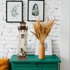 Waroom Home Rustic Wood Lighthouse Decor with Light, Tabletop Nautical