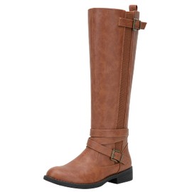 Vepose Women's 952 Stretch Riding Retro Fashion Knee High Boots,Yellow Brown,Size 8.5M US(CJY952 Brown 08.5)