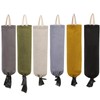 HSOFTIFY 100% Linen Plastic Bag Holder 2 Pcs with Hanging