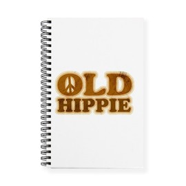 CafePress Old Hippie Peace Spiral Bound Journal Notebook, Personal Diary, Planner