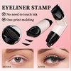 KTouler 2 Pack Black Eyeliner Stamp,One-Piece Liquid Gel Eyeliner Stencil
