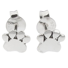 Touch Jewellery 925 Sterling Silver Paw Stud Earring