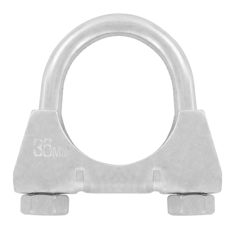 Set of 4 U Bracket Pipe Clamps M8 x 36