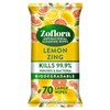 Zoflora Antibacterial Multi-Surface Cleaning Wipes Lemon Zing 70 Large Wipes,