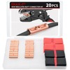 BAALA 20 PCS 8 Gauge Non-Insulated Butt Connectors Kit Bare