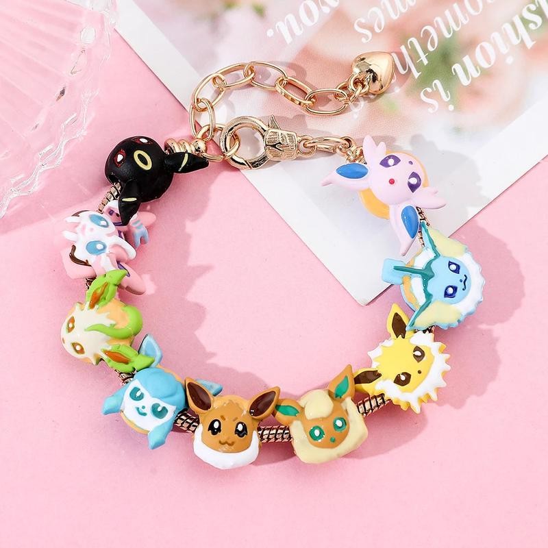 Anime Eevee Beads Bracelet - Hand Chain for Women Men