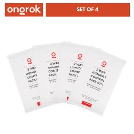 4 Pack of 67 Gram, 62% RH, Two Way Humidity Packs by ONGROK, Individually Sealed to Last Longer, Moisture Packs