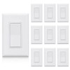 ELEGRP Single Pole Decors Light Switch with Screwless Plate, 15A