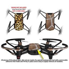 Skin Decal Wrap 2 Pack for DJI Ryze Tello Drone Fractal Fur Leopard Drone NOT Included