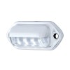 GCC 2.5" Front Rear Rectangular 4 White LED Chrome License