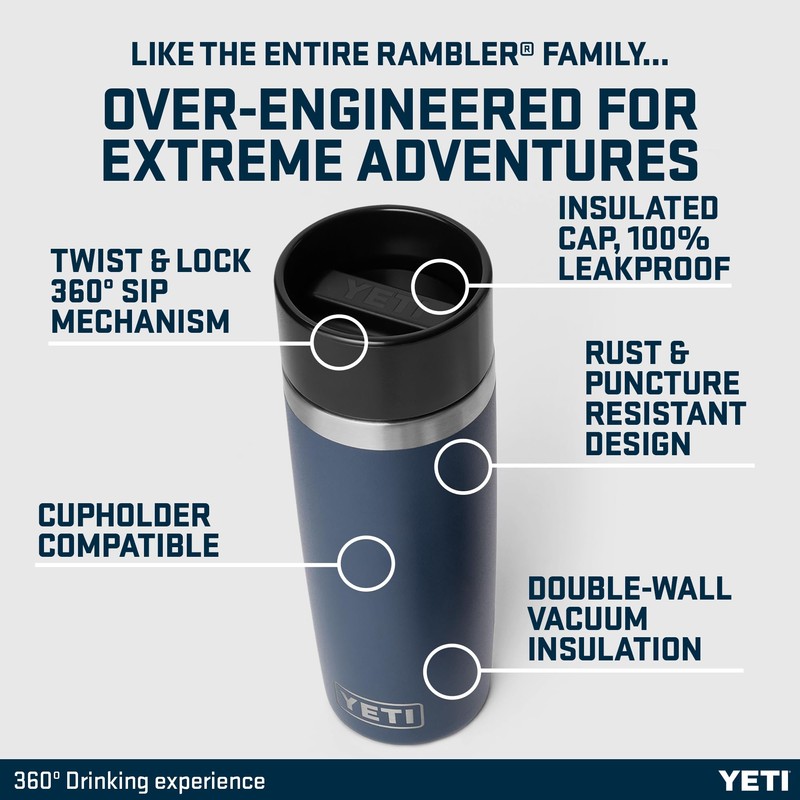 YETI Rambler 16 oz (473 ml) Travel Bottle (Navy) –