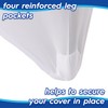 Harbour Housewares Rectangular Spandex Fitted Tablecloth - 6ft (180cm) -