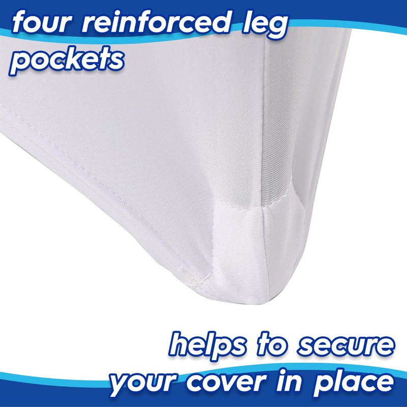 Harbour Housewares Rectangular Spandex Fitted Tablecloth - 6ft (180cm) -