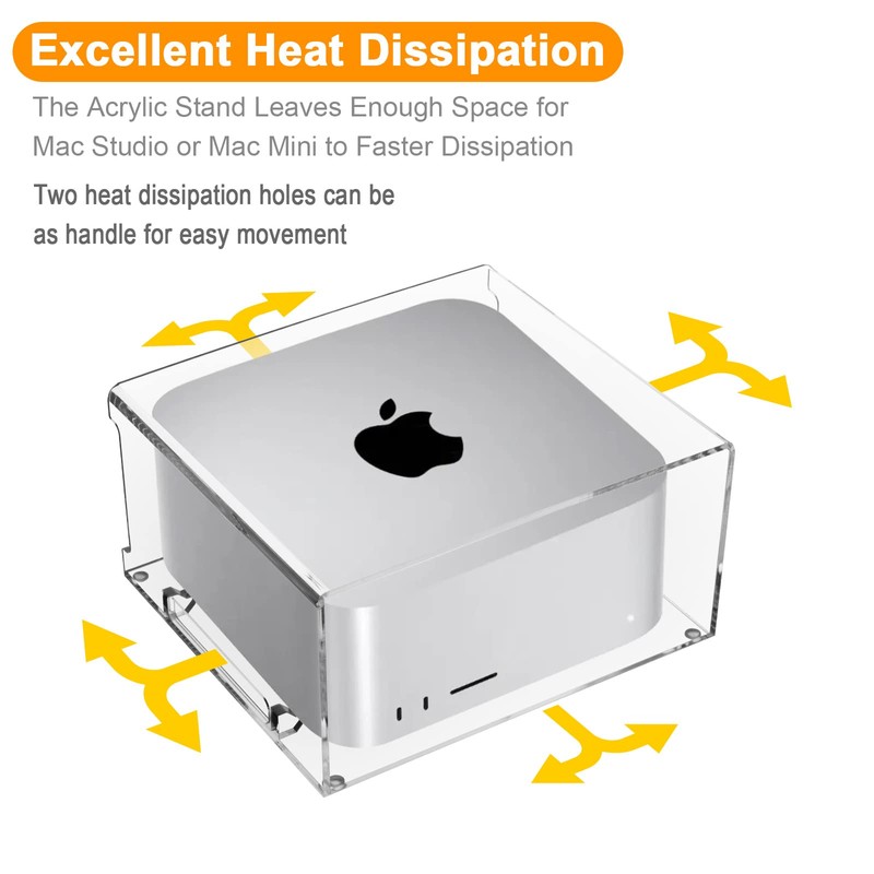 CaSZLUTION - Soporte de computadora acrílico para Apple Mac Studio,