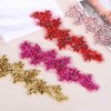 QUARKZMAN 2 Pezzi Applique Con Strass, 33x10 cm Ricamo In