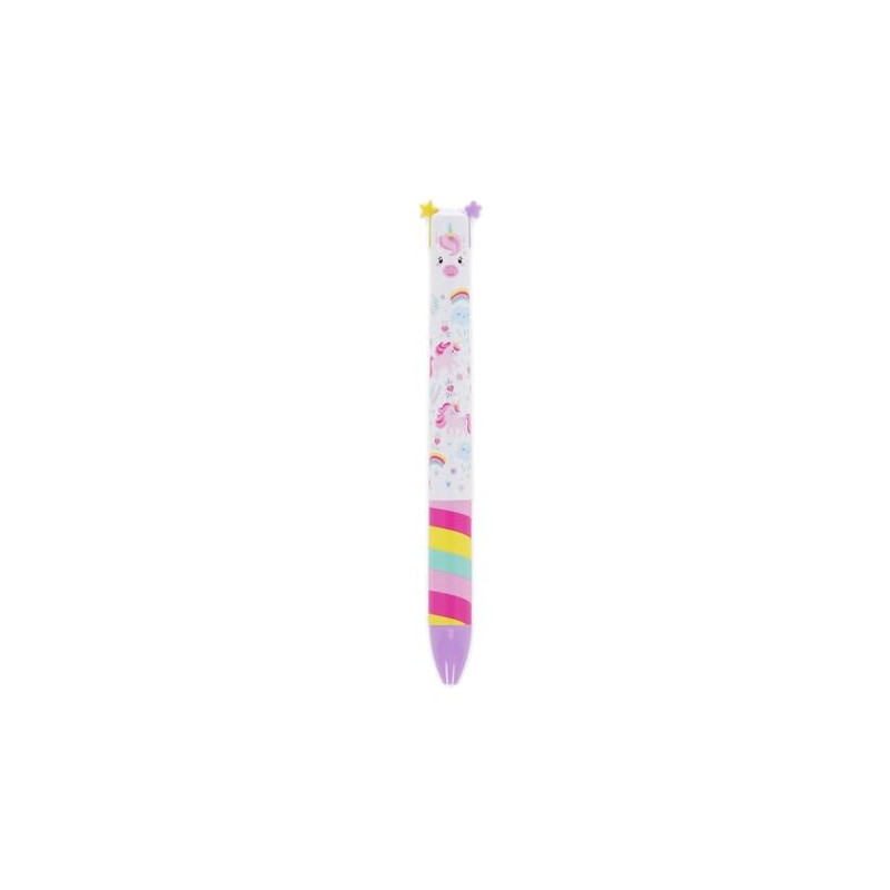 Legami - Two Tone Click&Clack Pen, Purple and Pink Ink,