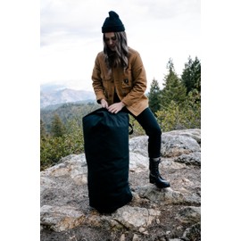 Stansport Top Load Canvas Deluxe Duffel Bag - Black (1206) 50" X 14.5" X 14.5"