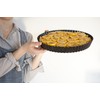 Riess 0868-022 Classic-Baking Pans Flan-Form Round, Diameter-30 cm Black