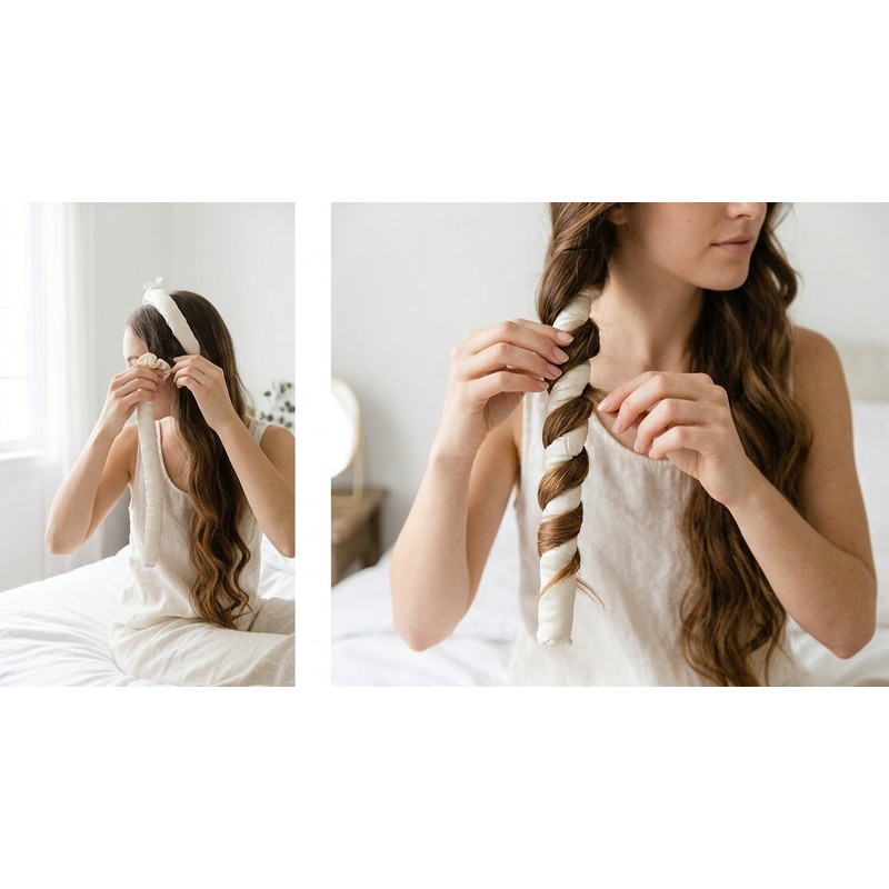 Heatless Curling Rod Headband for No-Heat Hair Styling – Soft