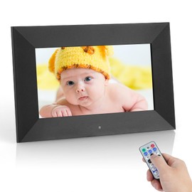 Vicloon Digital Photo Frame, 7 Inch Electronic Digital Photo Picture Frame, 1024x600 Full IPS Screen with Photo Music Video Player Calendar Alarm, Electronic Photo Frame with Remote