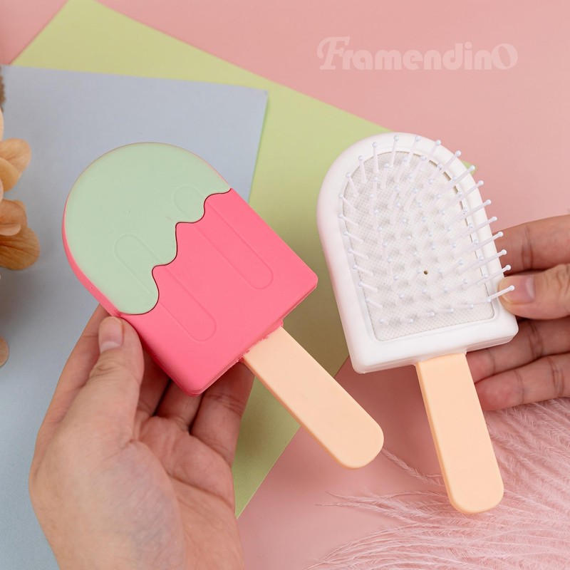 Framendino, 4 Pack Cute Hair Brush Mini Detangle Massage Comb