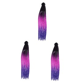 BESPORTBLE 3pcs Motorbike Helmet Decor Motorcycle Helmet Braid Wig Fake Braid Ornament for Adornment
