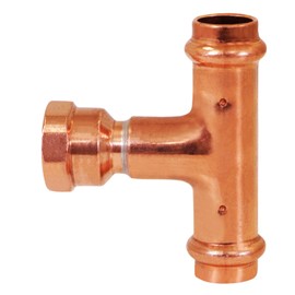 Supply Giant QQGU2234 Press Copper Female Outlet Tee, 1/2-inch P- Small