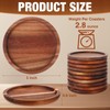 Gejoy 20 Pcs Wooden Coasters for Drinks 5 Inch Natural