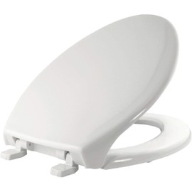 BEMIS 1900 Commercial Heavy Duty Closed Front Toilet Seat with Cover, Industrial Slow Close Seat, Made in USA, Elongated, White
