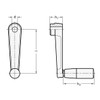 Ganter Standard Elements GN 471, 80, B10 – Handkurbeln, black, GN 471-125-B14