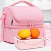 FlowFly Double Decker Cooler Insulated Lunch Bag Large Tote for