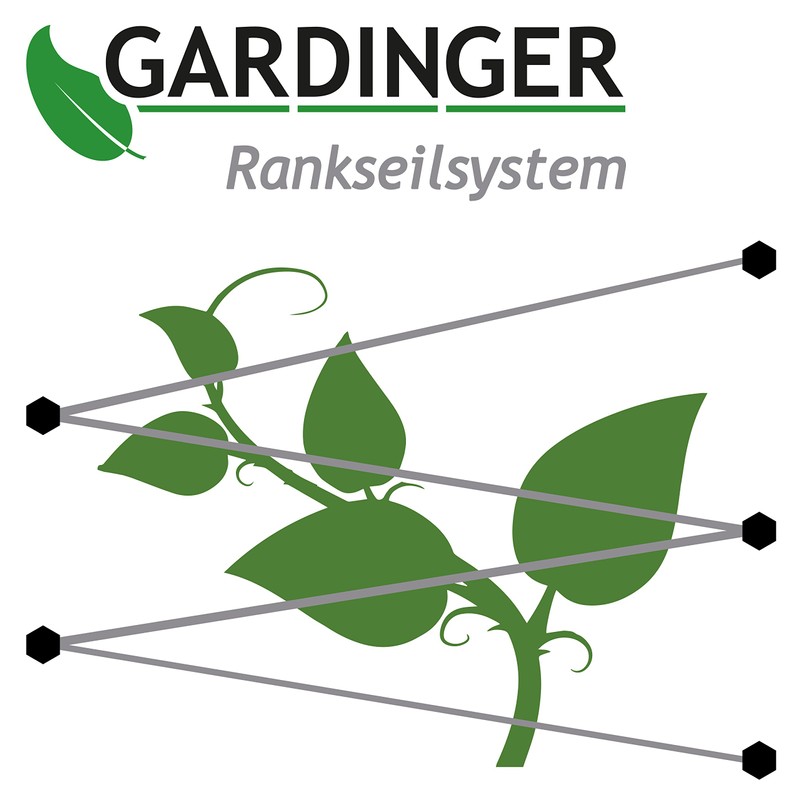 Gardinger Trellis Cable System Galvanised Steel Complete Set with 6