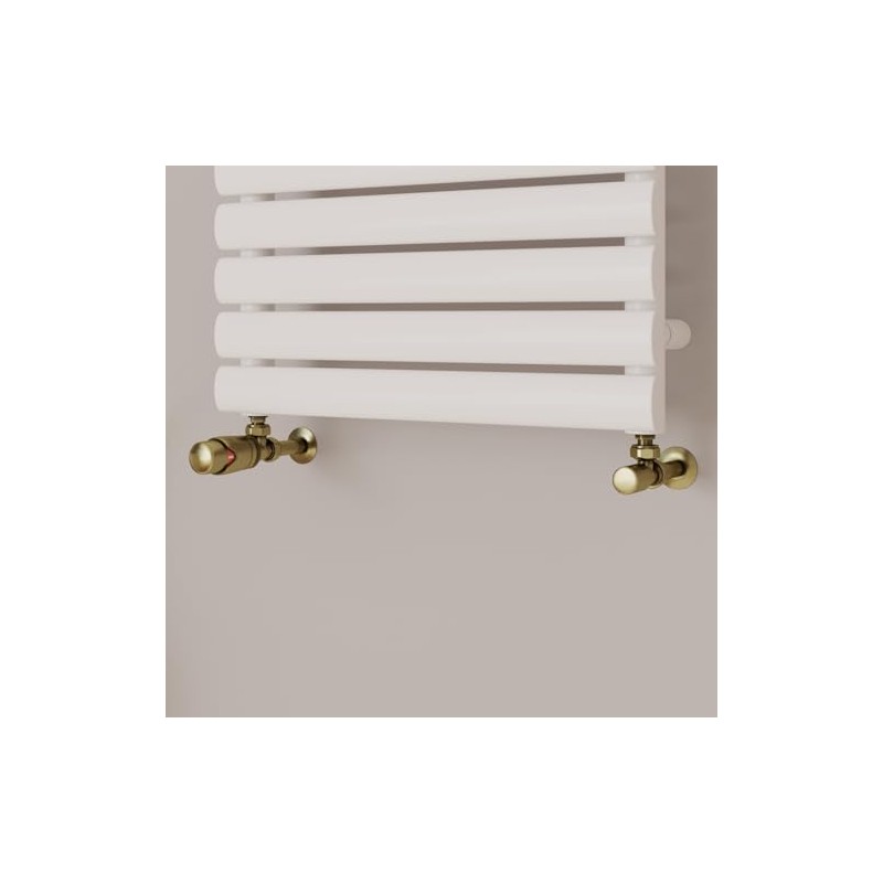 UK Radiators Thermostatic Radiator Valve (TRV) - 15mm Angled Lockshield