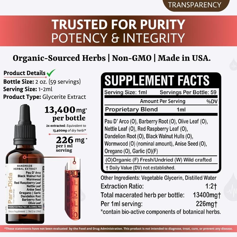 Para Dida Detox Wormwood + Black Walnut Hull Herbal Liquid