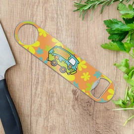 Scooby-Doo The Mystery Machine Stainless Steel Vinyl Covered Flat Bartender Speed Bar Bottle Opener