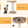 PETSITE Modern Cat Tree Tower, Paper Rope Natural Bowl Shaped