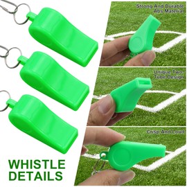 AMANDELIZABE Pack of 5 Sports Whistles with Lanyard, Colours Plastic Whistle, Trill Whistle, Football Whistle, Referee Whistle, Whistles for Coaches, Referees, Teachers, Emergency