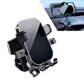 DYEKNEE Car Dashboard Phone Holder, 360 Degree Rotating Multifunctional for Car Air Vent Windshield Phone Holder Holder, Compatible with 4-7 Inch Smartphone (Black)