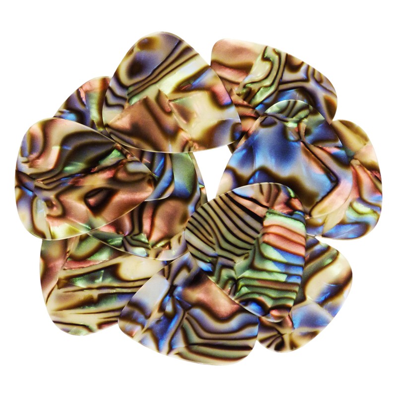 Celluloid Abalone Guitar Or Bass Pick - 0.96 mm Heavy
