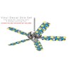 Tropical Fish 01 Blue Medium - Ceiling Fan Skin Kit