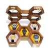 AB Handicrafts 5-Slot Wooden Honeycomb Watch Box, Watch Display Case