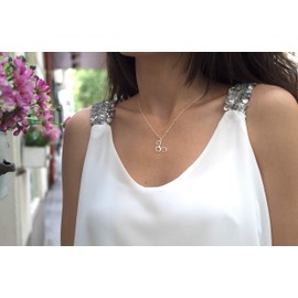 WANDA PLATA Zodiac Sign Necklace for Women 925 Sterling Silver Horoscope Pendant Astrology, Sterling Silver