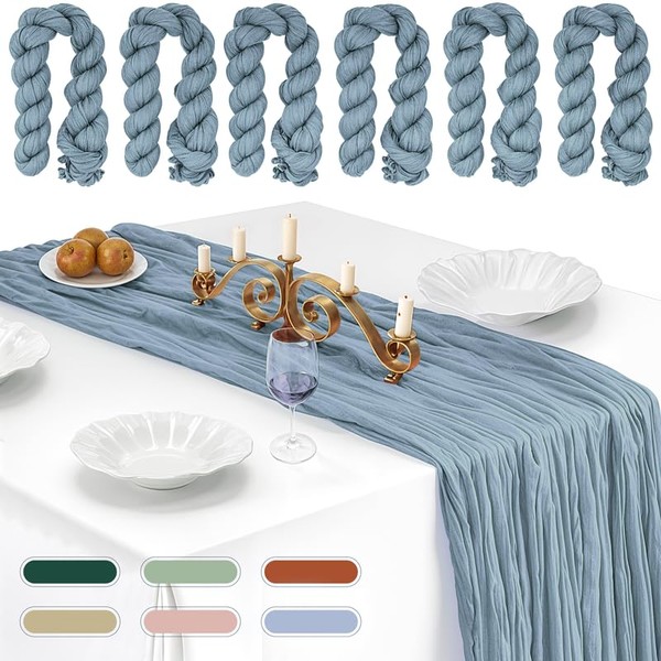 Pack of 6 Cheesecloth Table Runner 10 ft – Sheer
