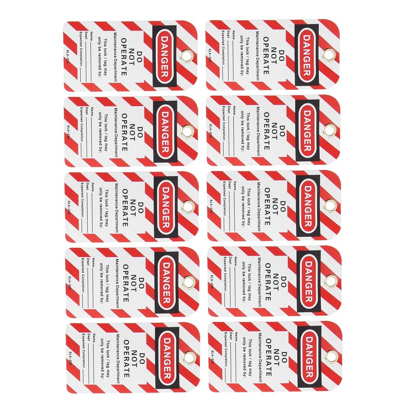 Safety Label, Hazard Label 10 Pieces Front/Back Label Security Label