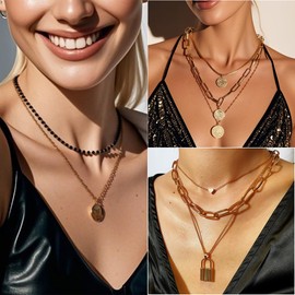 IXNEOP Gold Jewelry Sets for Women Fashion Costume Jewelry Gold Plated Necklace Anklet Bracelet Earrings Set (ix002-GD)